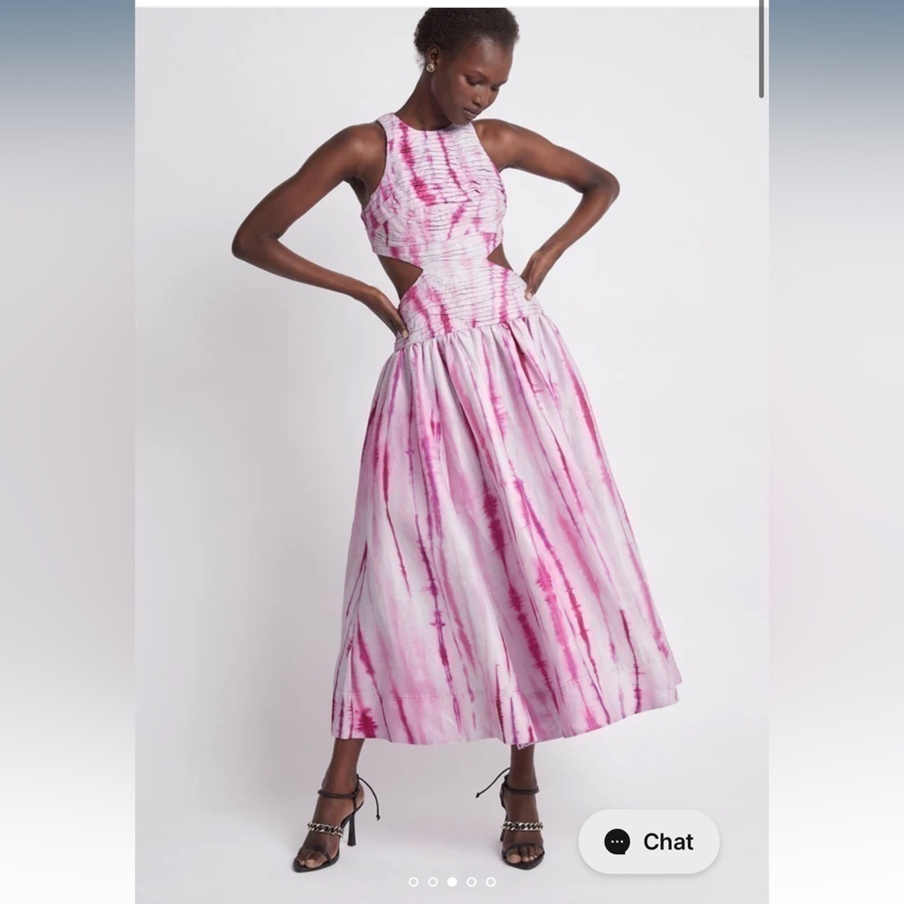 Aje Introspect Tie Dye Midi Dress Size Au 4 Us 0